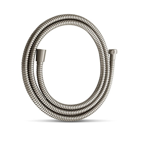 OFFO shower hose brushed nickel anti-kink connection for easy installation and use.