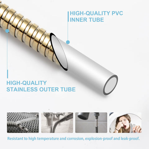 OFFO shower hose uses US standard 1/2 inch threads for broad compatibility.