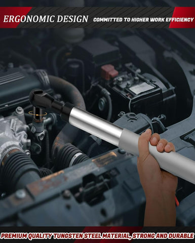 Offset Extension Wrench Impact forward and reverse switch for easy tightening and loosening.