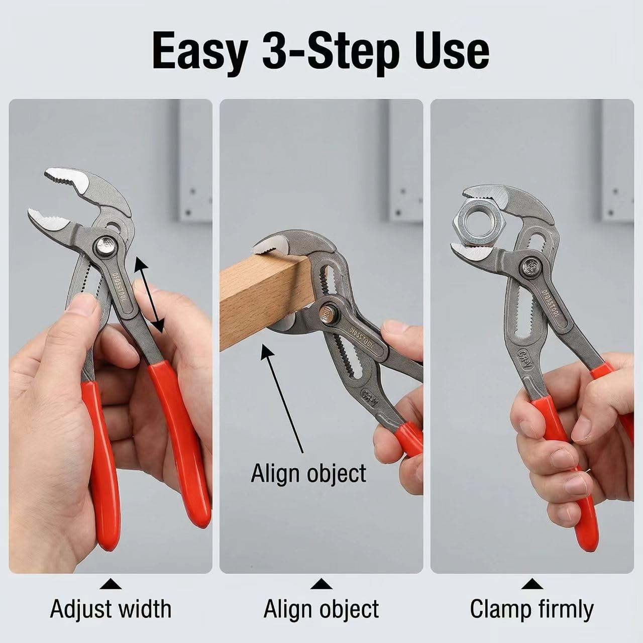 OFOSSTOOL Strong grip angled teeth for robust hold on irregular shapes