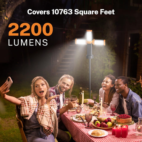 OGERY cordless work light delivers up to 2200 lumens for bright work.