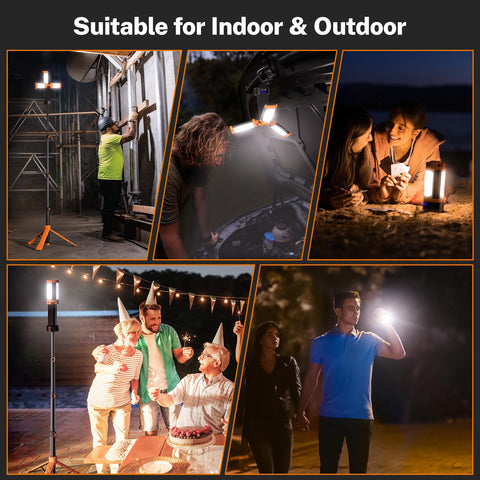 OGERY five lighting modes include white 6500K, warm 3500K, spotlight, and strobe.