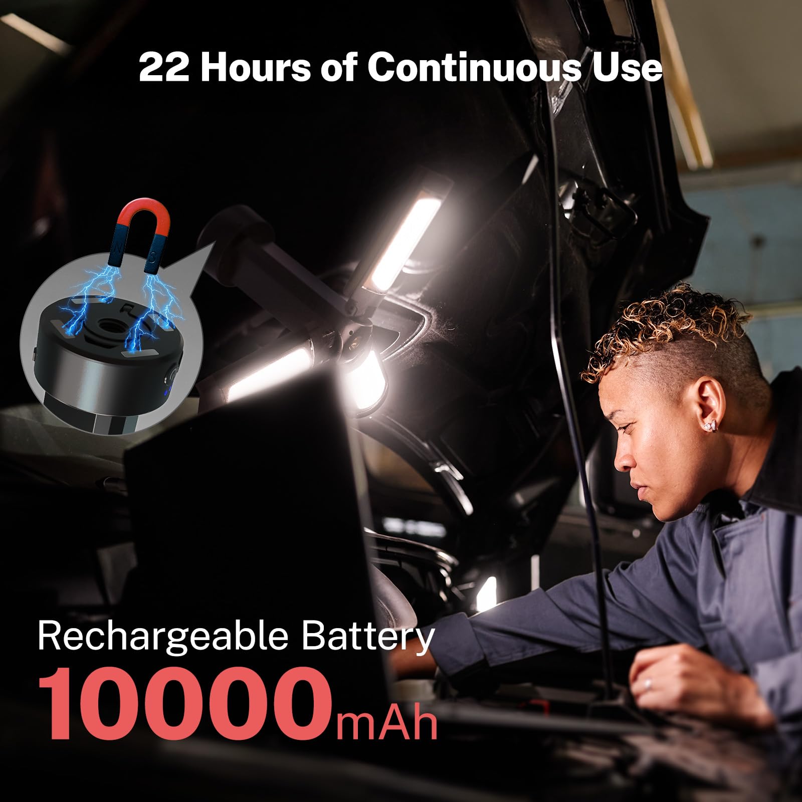 OGERY five-modes-led-light provides versatile lighting and power bank features.