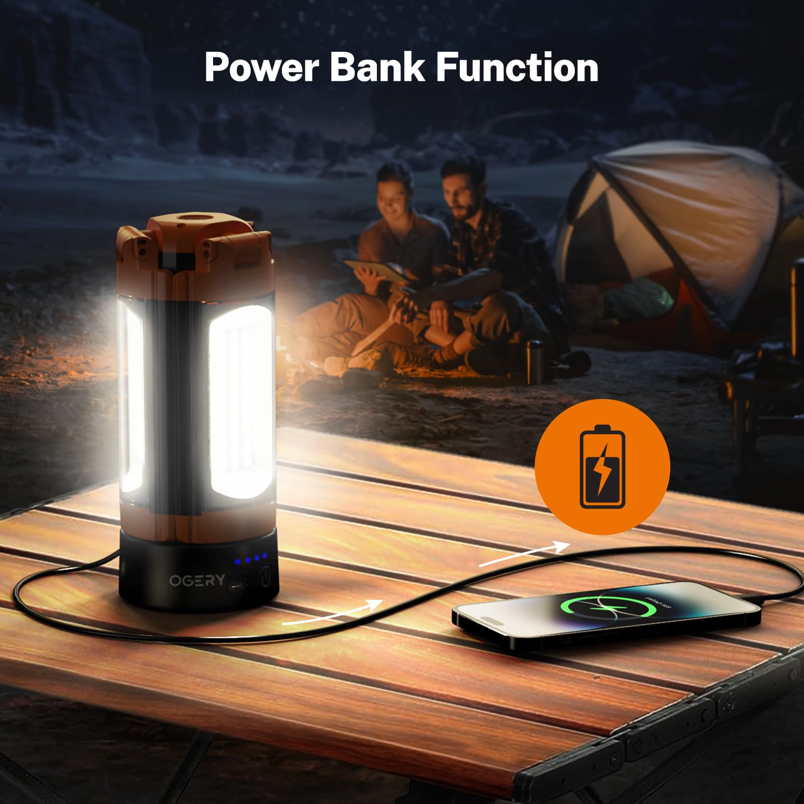OGERY foldable design stores compactly for travel and camping.