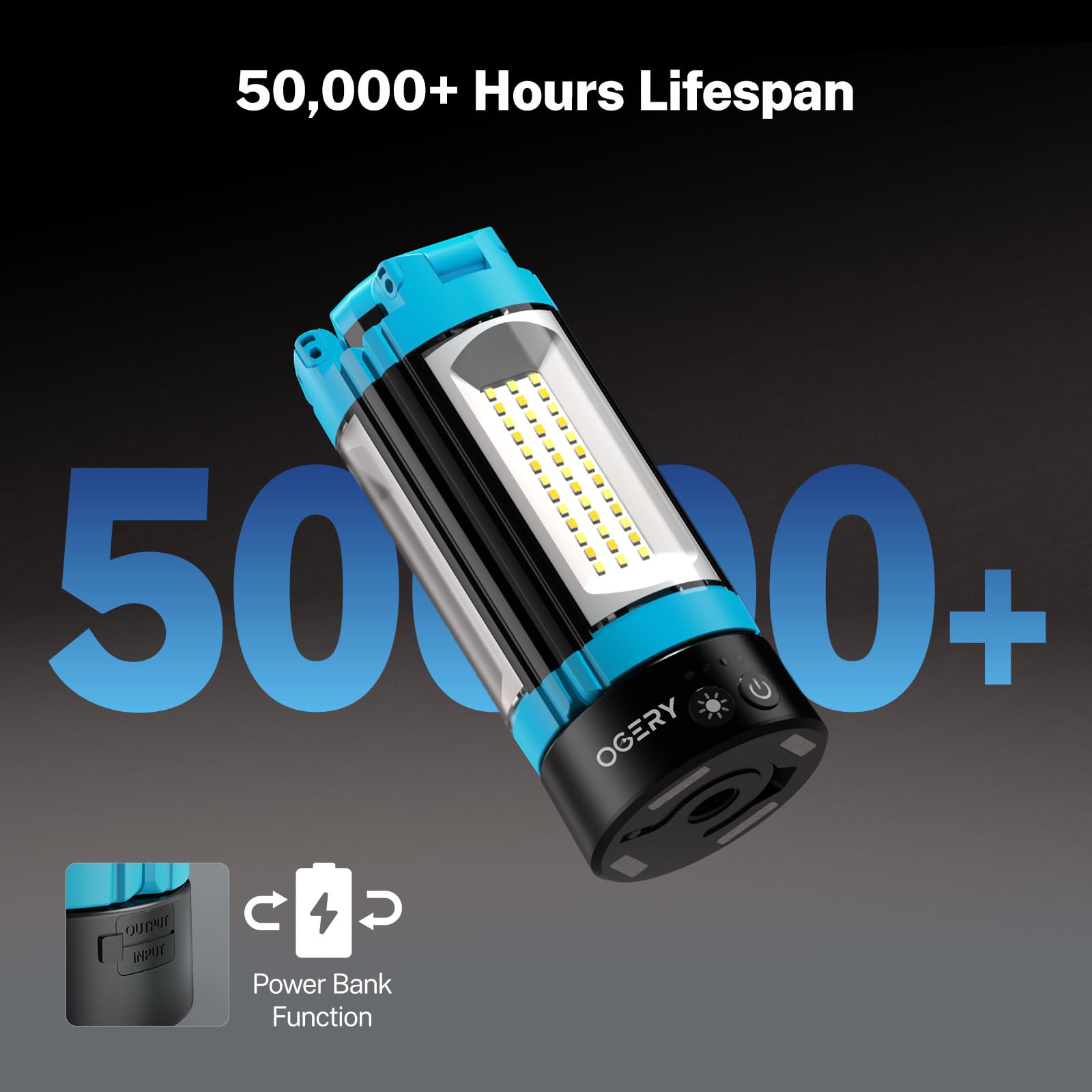 OGERY light with three adjustable heads for broad coverage.