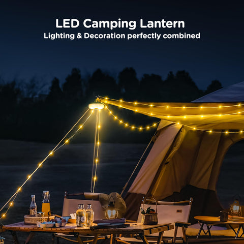 OGERY USB rechargeable camping light provides bright task lighting for camping and emergency use
