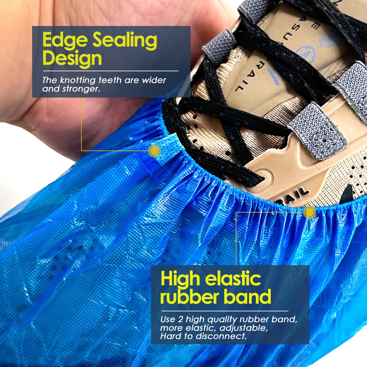 OGUNUOKI waterproof dust-proof shoe cover shields footwear from liquids and dust.