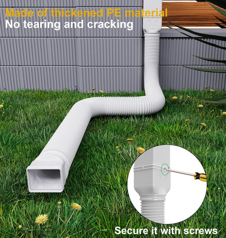 Ogutter burial-ready extension works underground for discreet drainage.
