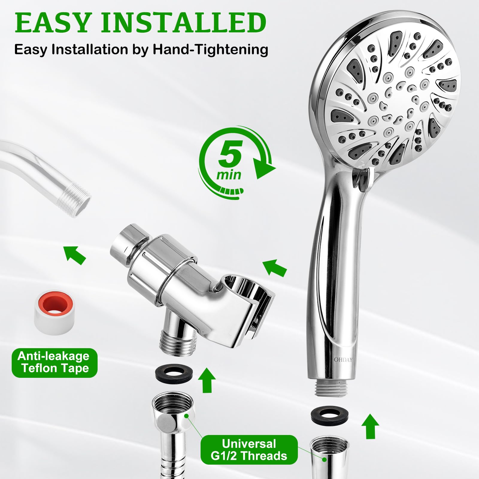 OHDAY adjustable bracket with brass swivel for precise angles