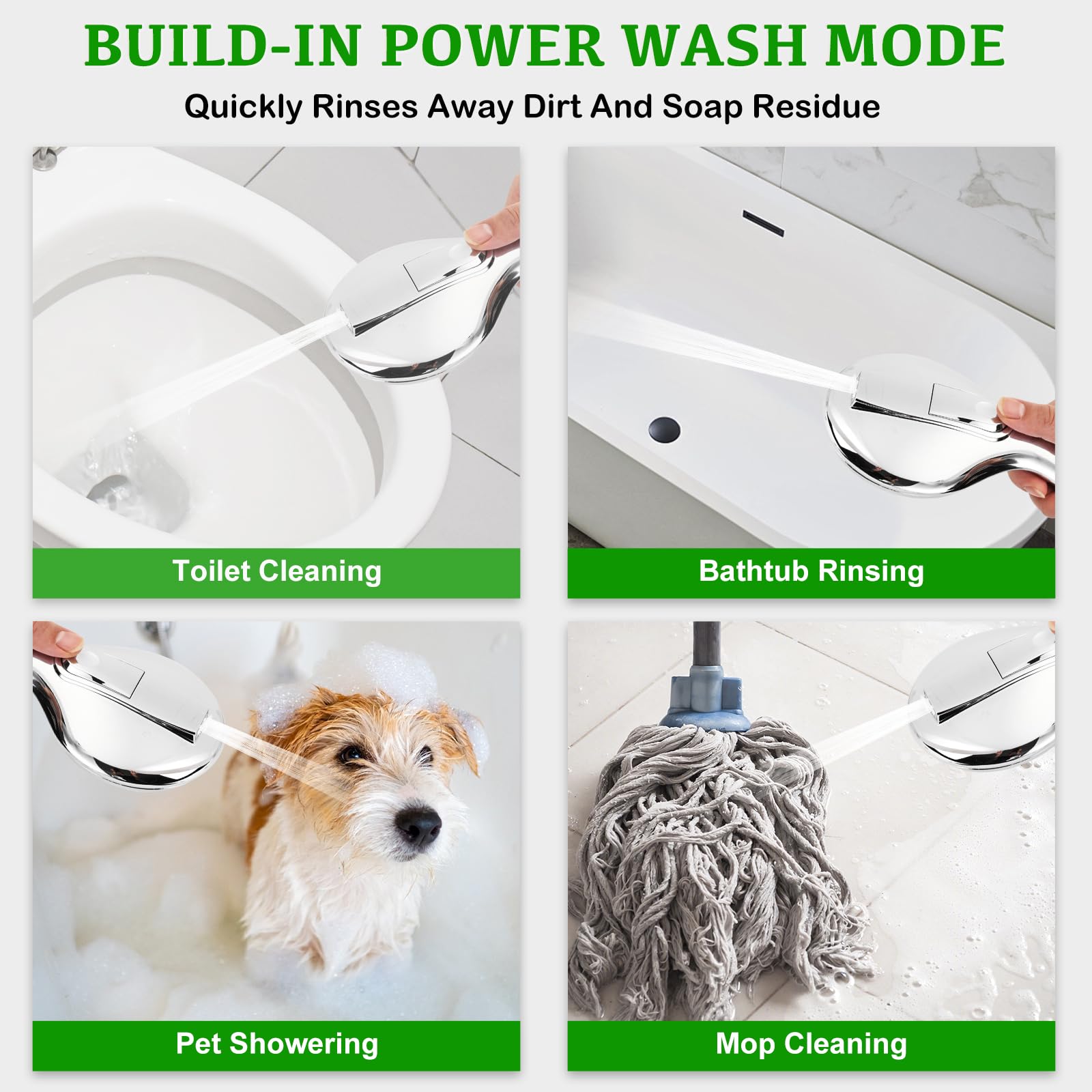OHDAY built-in power wash mode boosts cleaning power