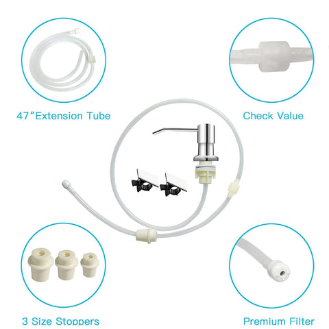 OHiHi 360-degree adjustable nozzle for flexible soap dispensing