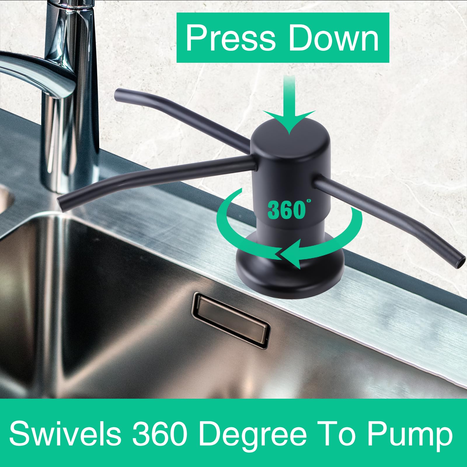 OHiHi extended 47-inch tube enables direct refills from large soap bottles.