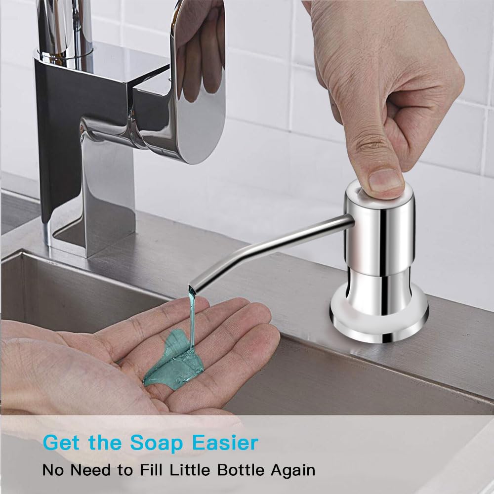 OHiHi long-thread shaft flange reduces leaks and fits most countertops