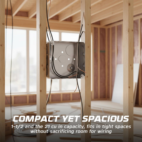 OHLECTRIC 4x4 junction box bottom knockouts enabling versatile routing.