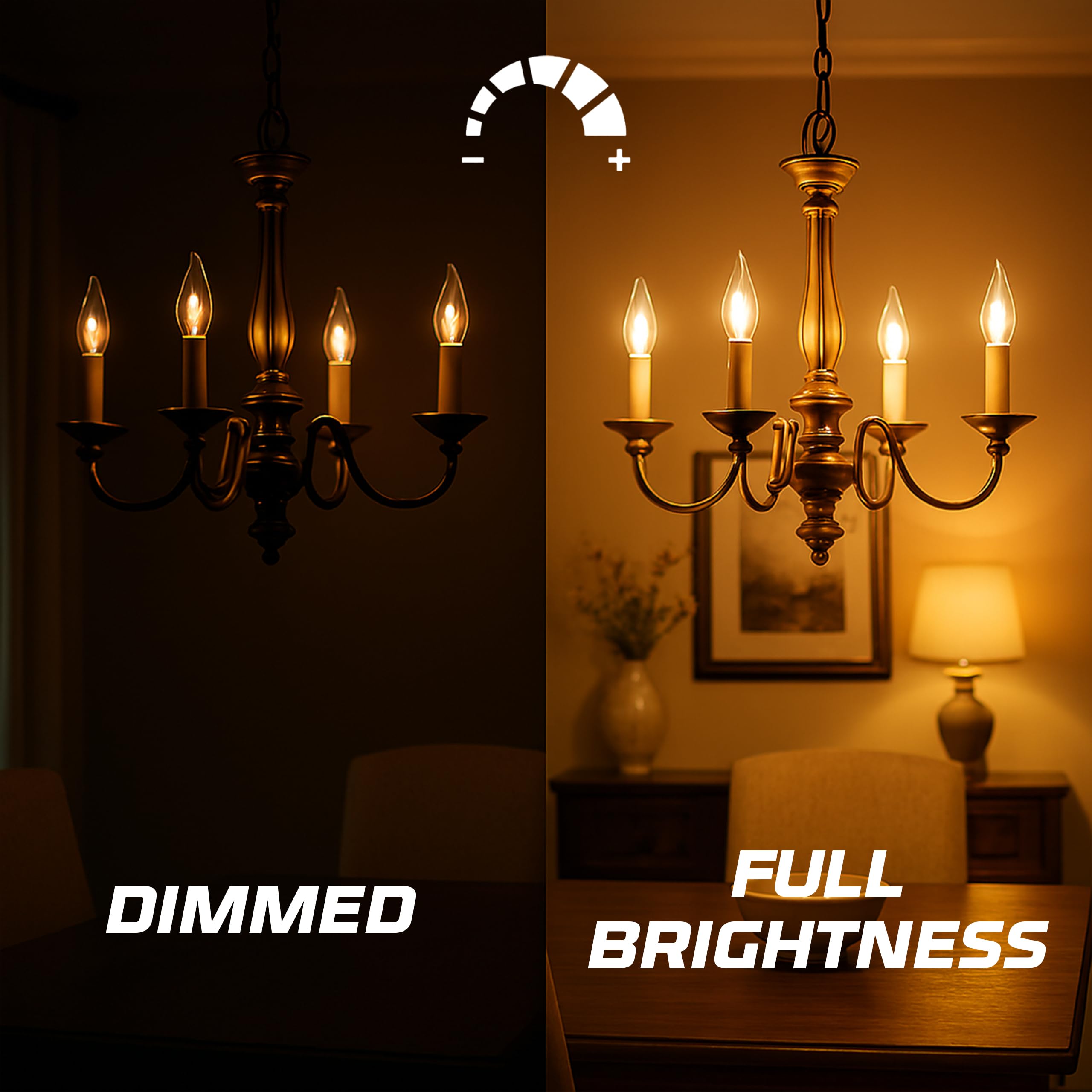 OHLECTRIC CA5 adds chandelier ambience with classic flame-tip design