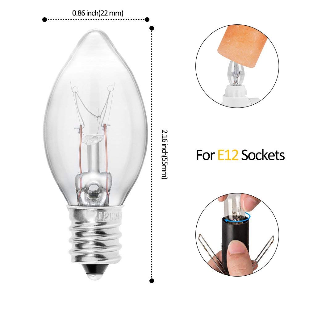 OHLGT 15W E12 bulbs compatible with salt lamp fixtures
