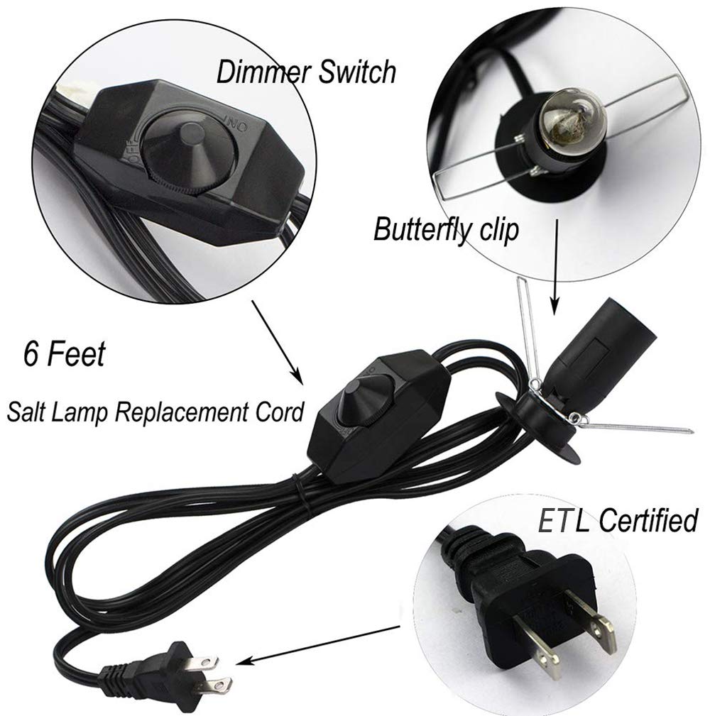 OHLGT ETL-certified salt lamp cord for safe use