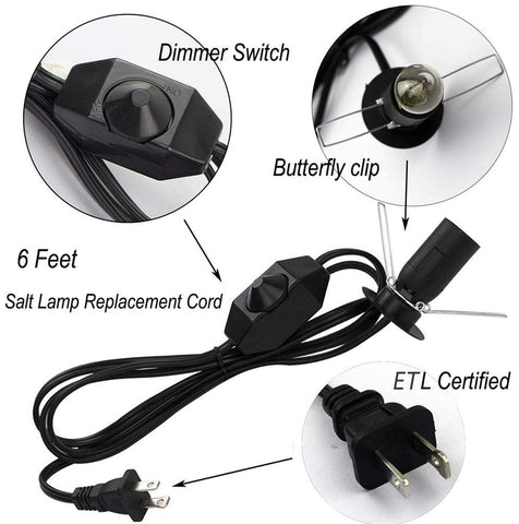 OHLGT ETL-certified salt lamp cord for safe use