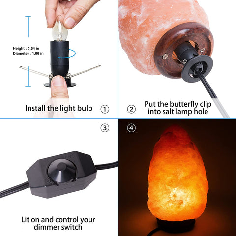 OHLGT metal clip design cord securing lamp base