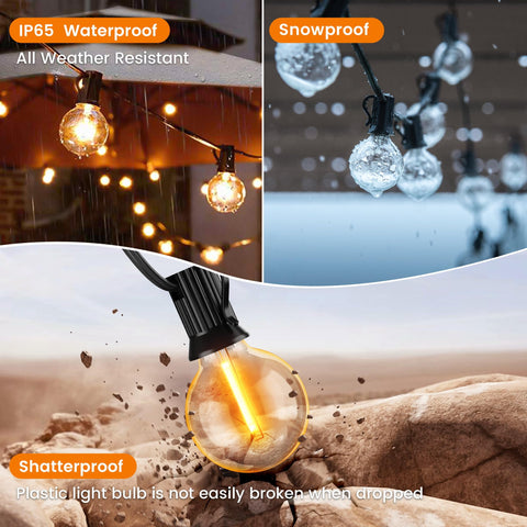 OHLUX 2200K warm brightness creates inviting patios and dining spaces.