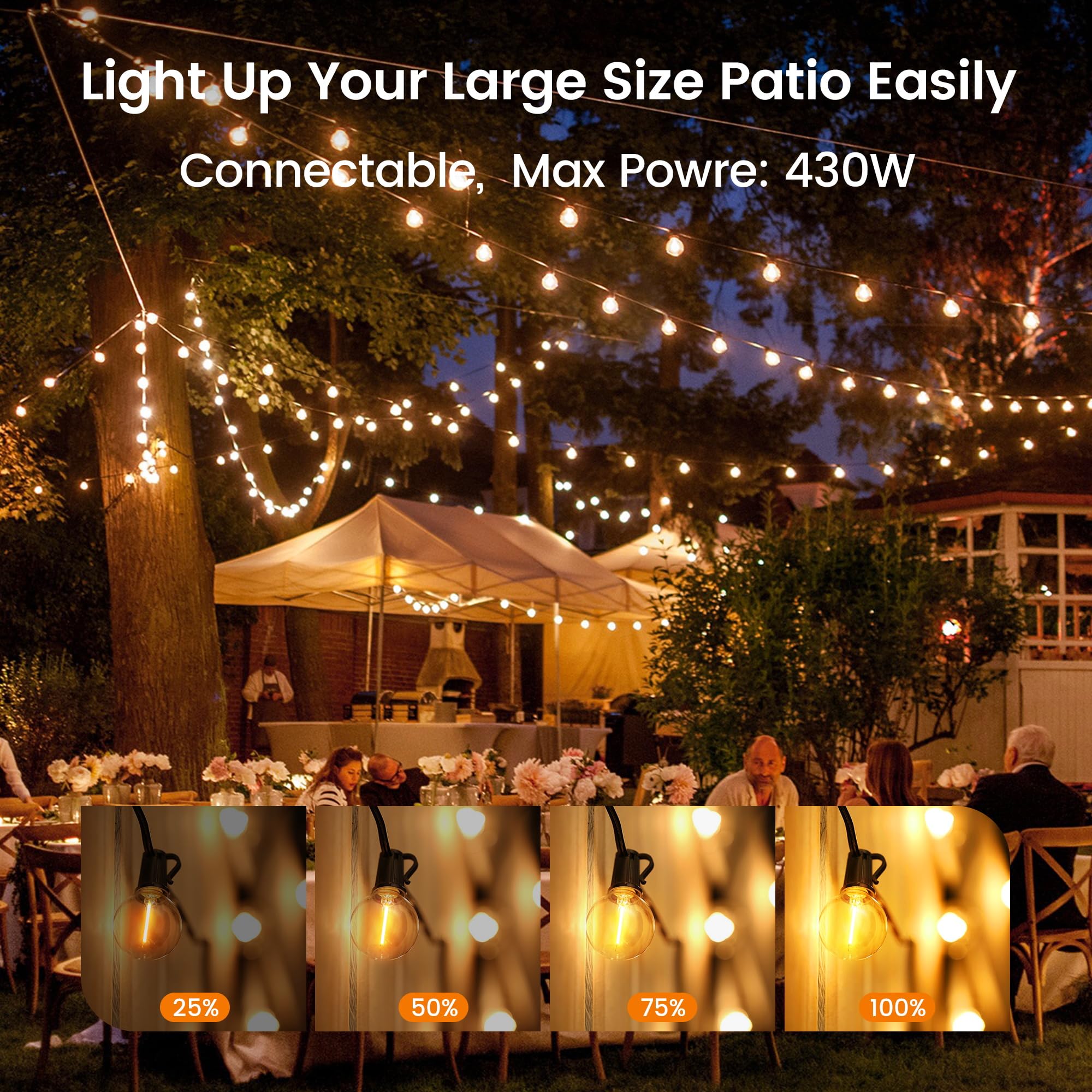 OHLUX connectable design supports long runs for larger outdoor spaces.