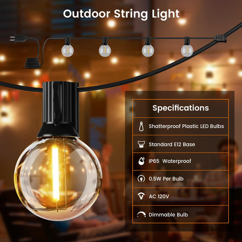 OHLUX dimmable patio lights let you adjust mood for gatherings.