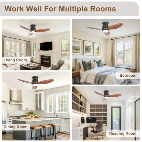 Ohniyou 42-inch fan remembers last light setting for convenient lighting.