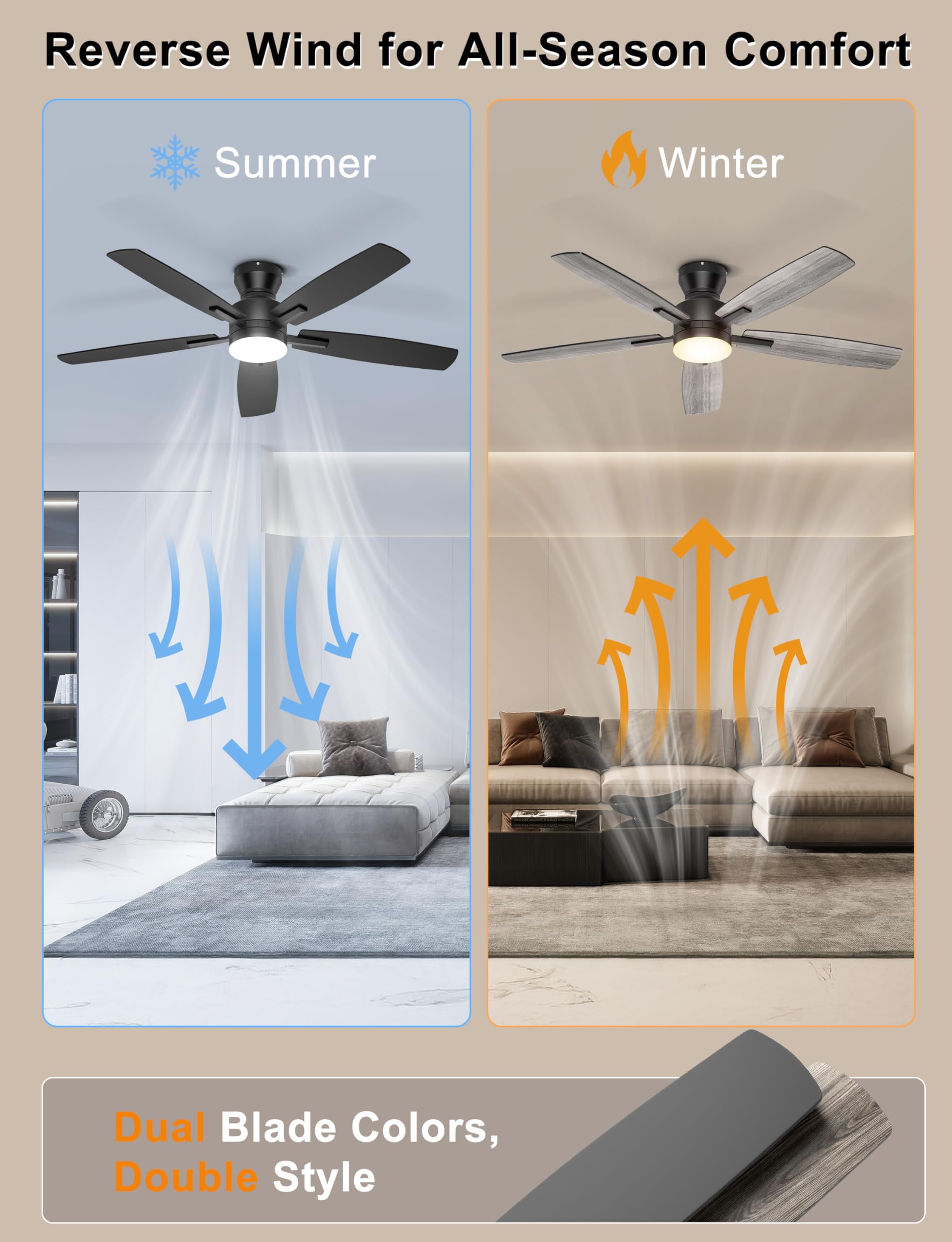 Ohniyou 18W LED with tri-color temperature for adjustable ambience.