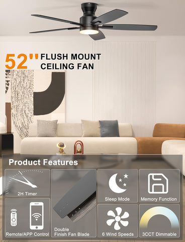Ohniyou ultra-quiet DC motor delivering peaceful bedroom climate.