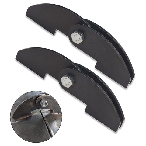 Ohoho BBQ smoker hinge 8x2.25 inch front view illustrates durable weld-on design for smoker doors.