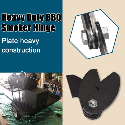Ohoho BBQ smoker hinge weld-on plate 3/16 steel demonstrates lasting outdoor performance.