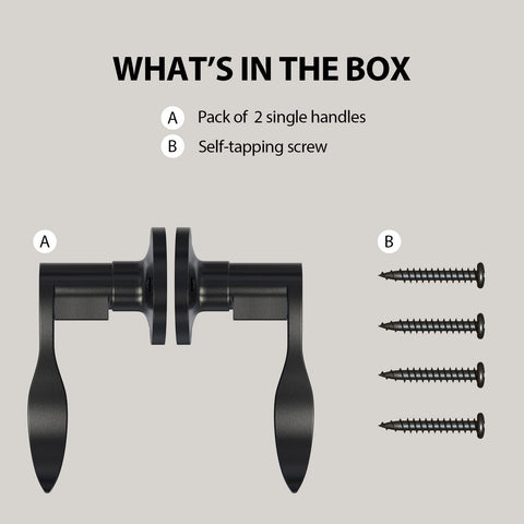 Ohuhu installation-ready dummy door handle kit with four self-tapping screws.