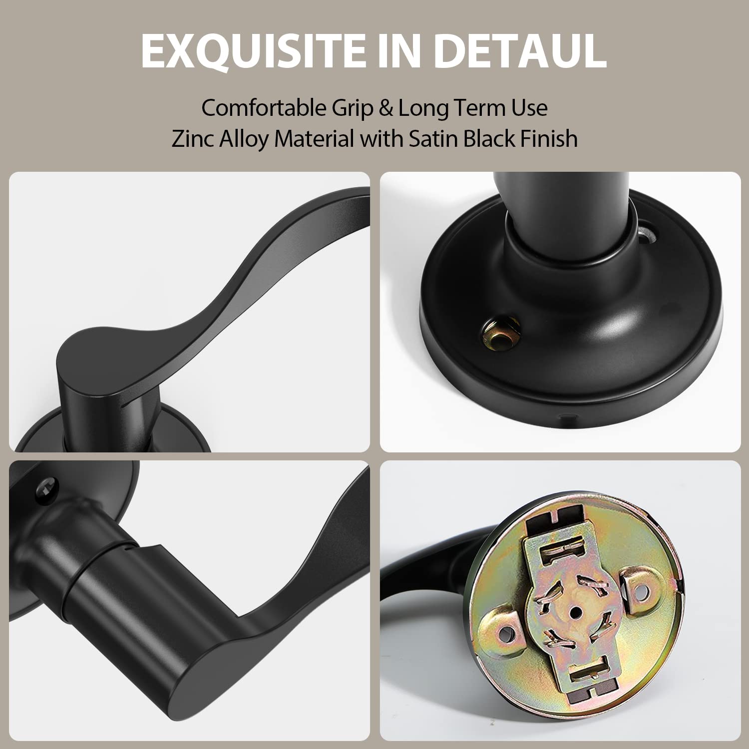 Ohuhu dummy door handle right-side installation, non-turning interior design.