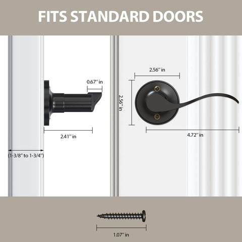 Ohuhu satin black profile dummy door handle, modern and traditional spaces.