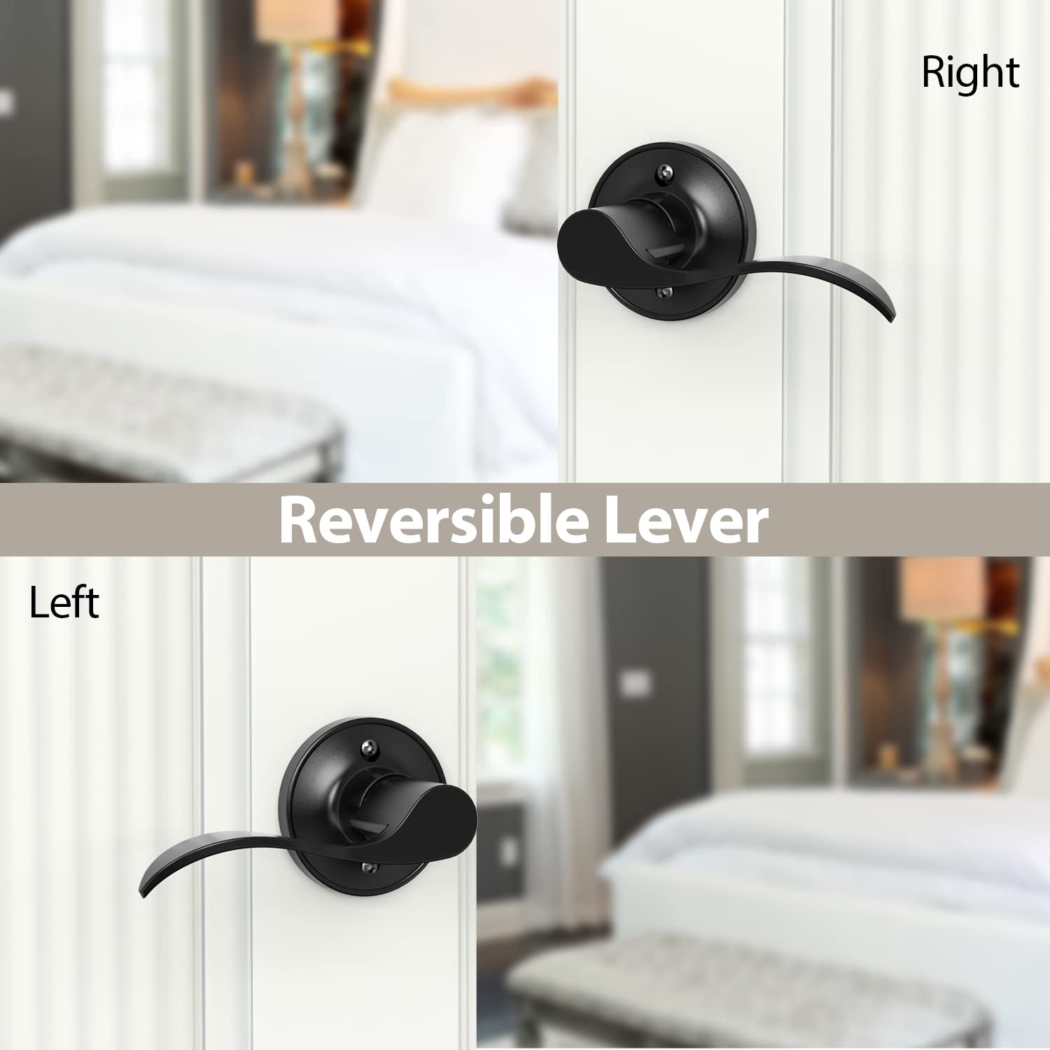 Ohuhu dummy door handle zinc alloy body, rust‑resistant construction.