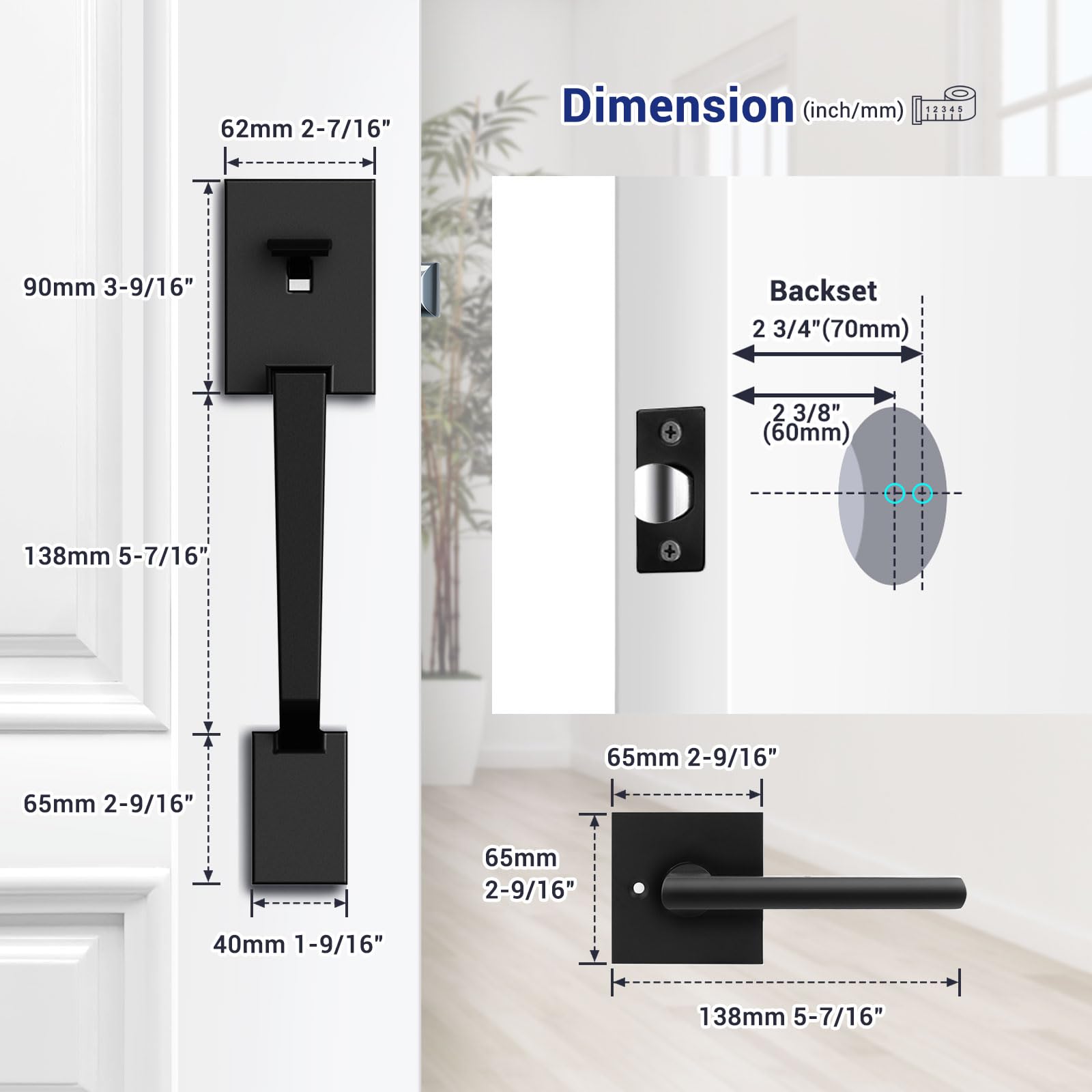 Ohuhu reversible lever design fits left or right-handed doors.