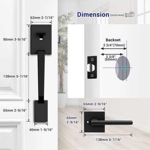 Ohuhu reversible lever design fits left or right-handed doors.