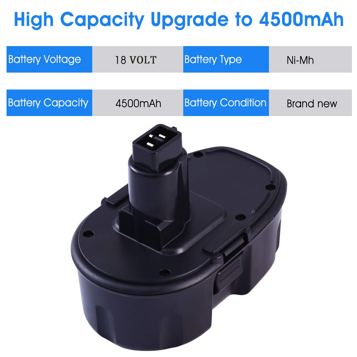 OHYES BAT 18V 4.5Ah battery side view showing compact profile