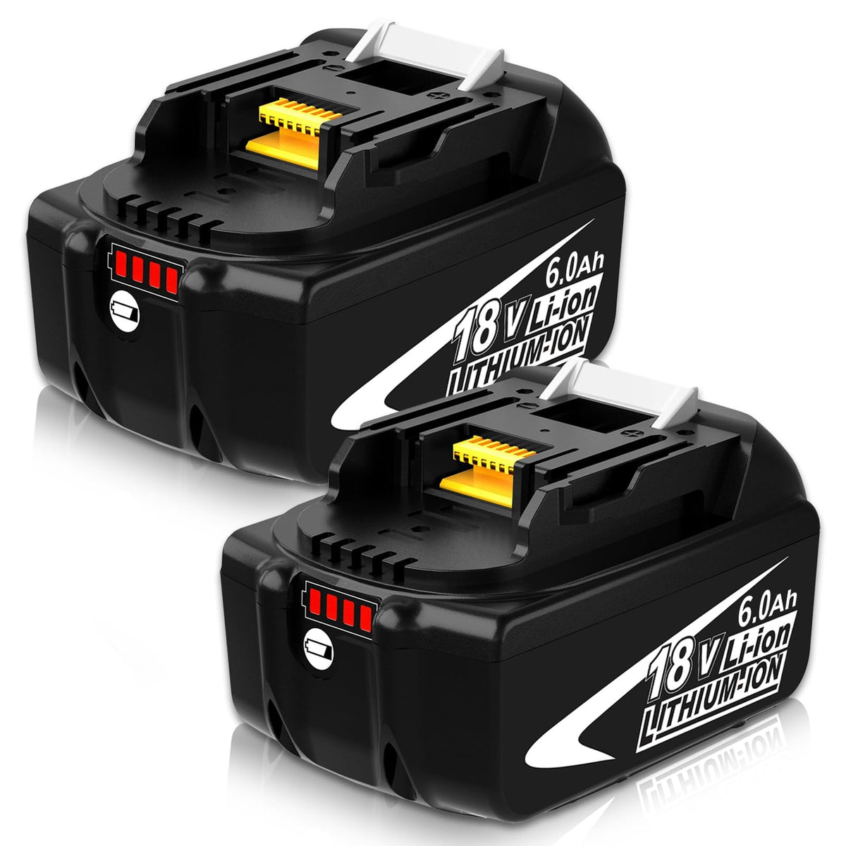 OHYES BAT 2-pack 6000mAh battery for extended Makita tool runtime