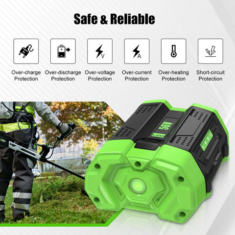 OHYES BAT 56V battery capacity label highlighting 5000mAh for extended runtime.