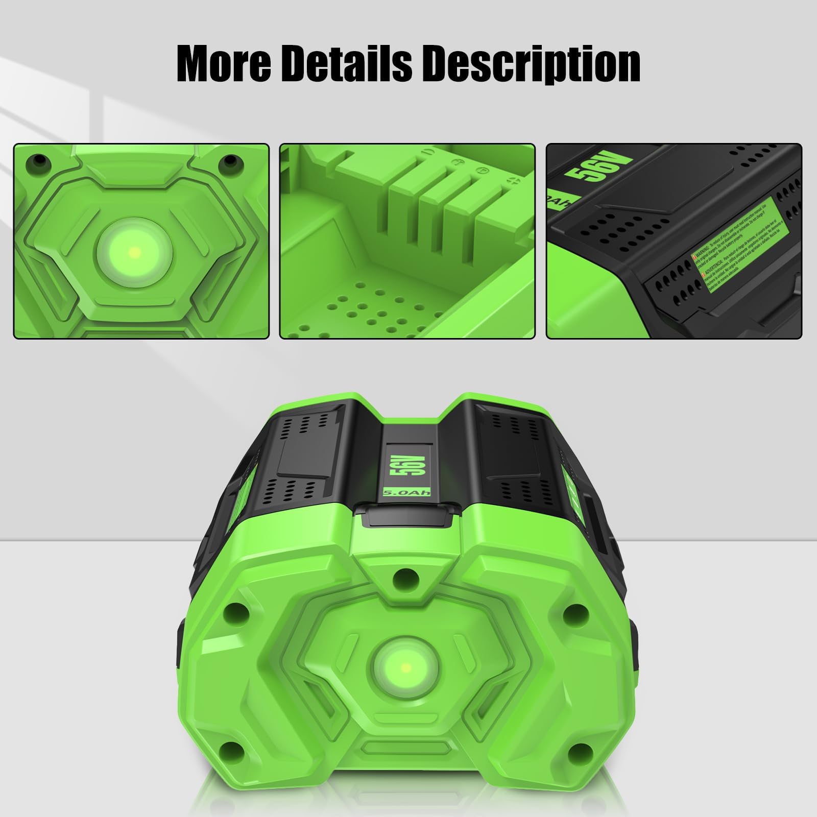 OHYES BAT 56V battery compatibility with wide EGO tool range for versatile use.