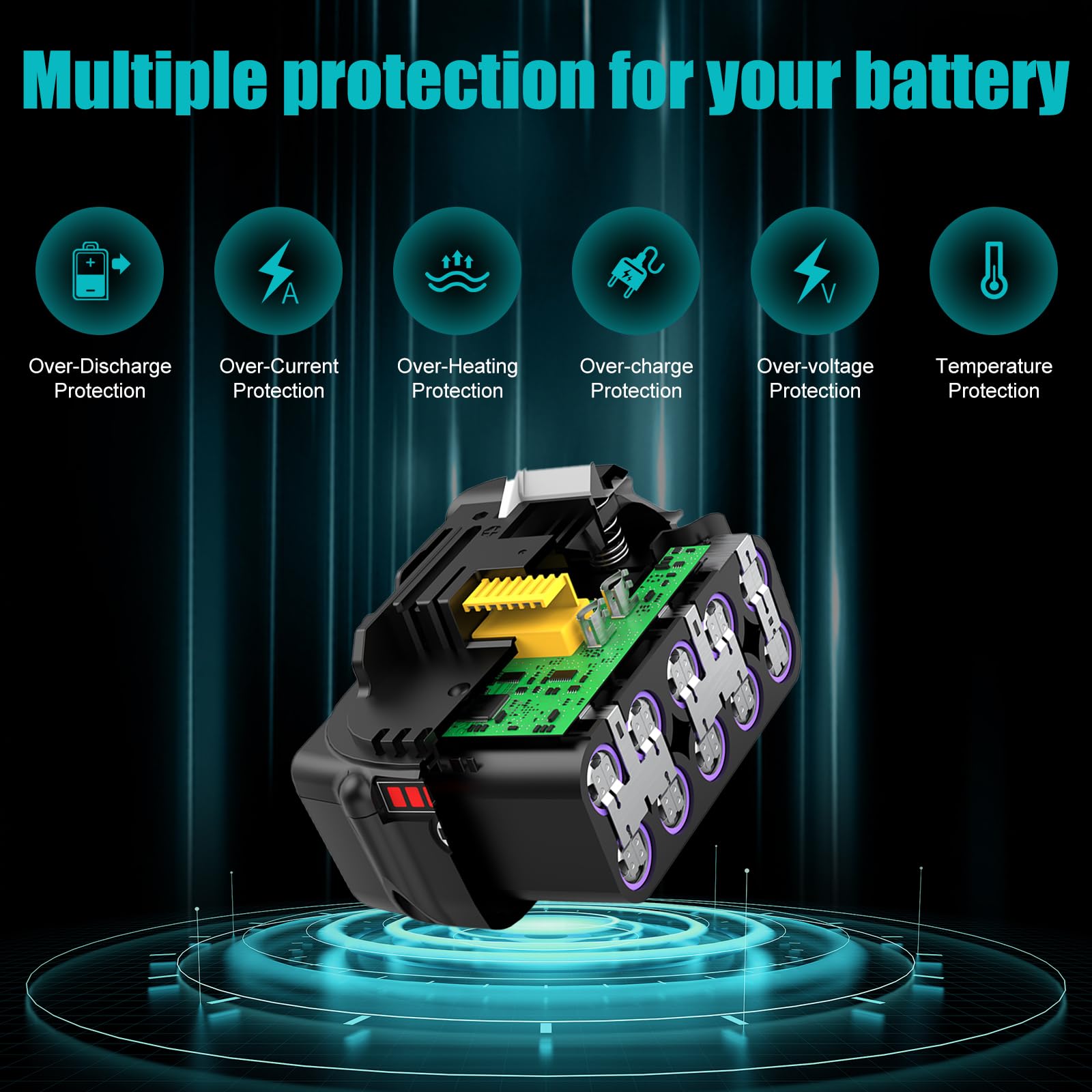 OHYES BAT 6.0Ah high capacity delivers longer operation between charges