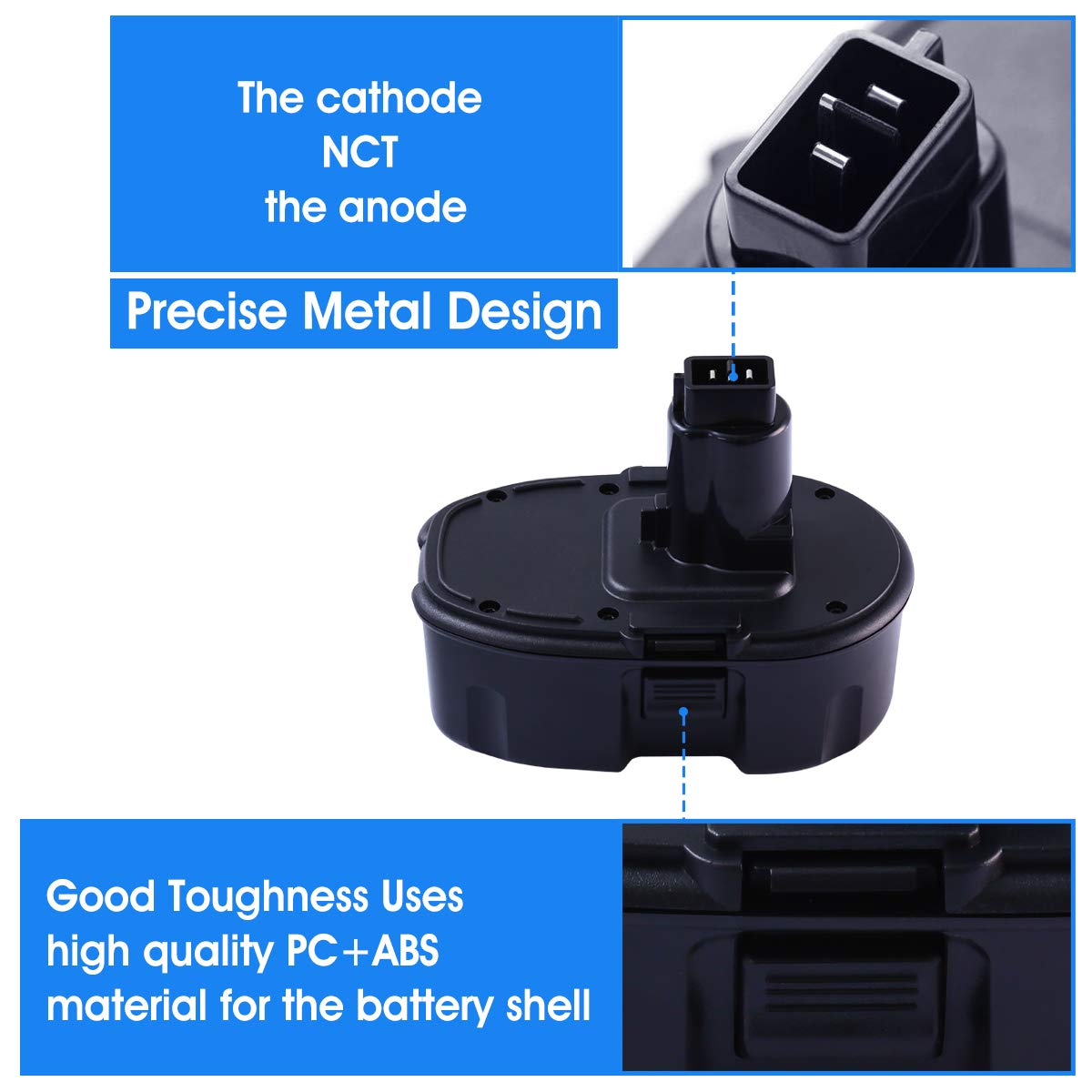 OHYES BAT battery contacts close-up for secure power transfer