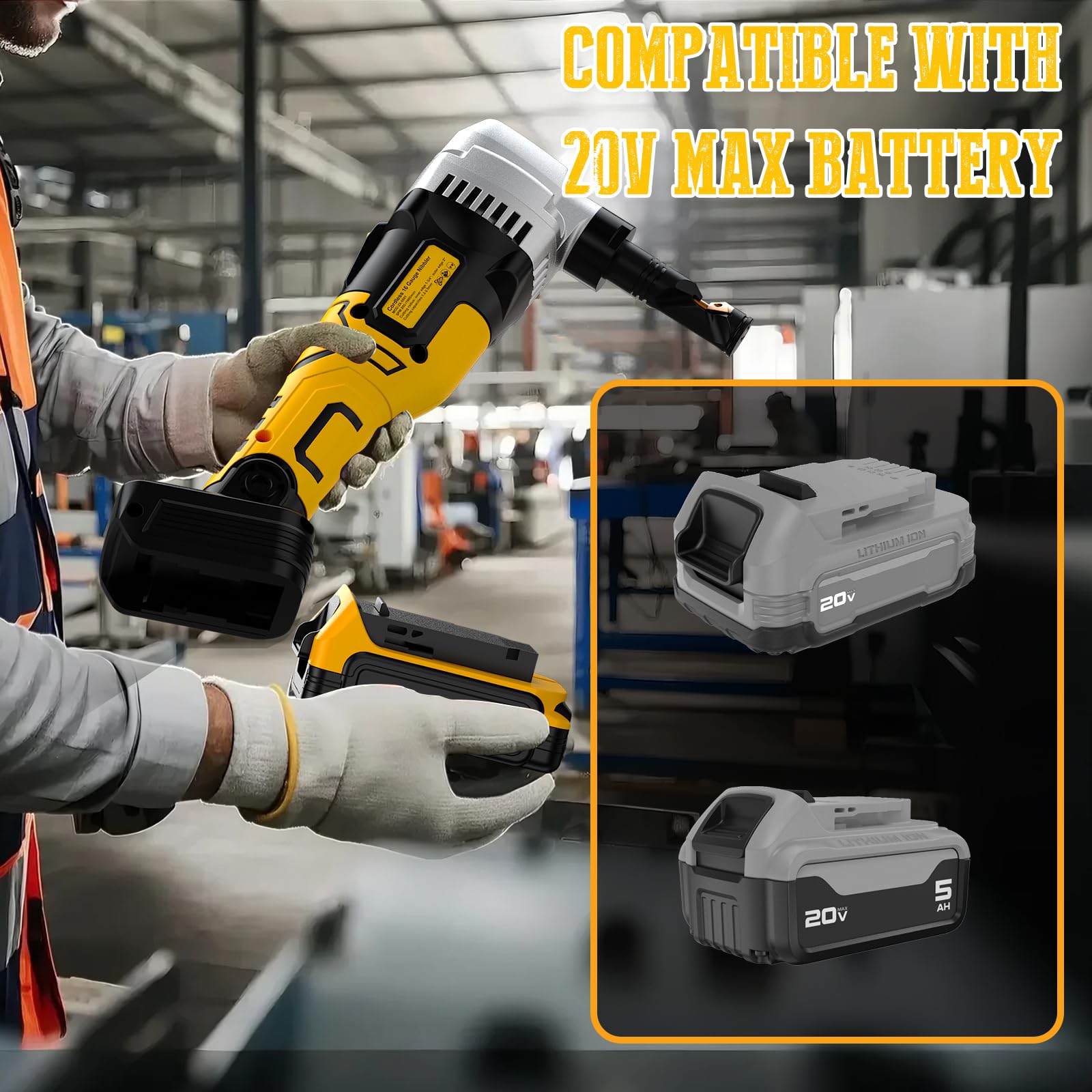 ohyes metal nibbler brushless motor running at 1900 rpm for fast versatile metalwork