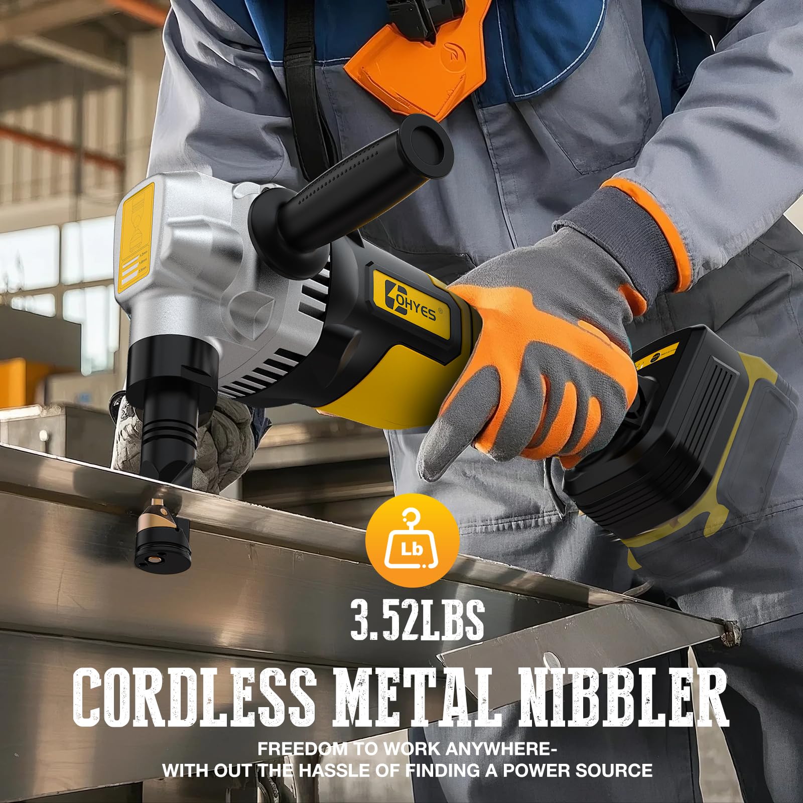 ohyes metal nibbler includes two blades for versatile metal cutting tasks