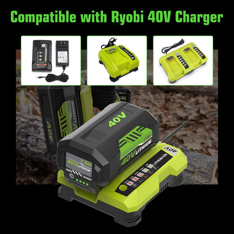 OHYES BAT 40V compatibility label indicates seamless tool pairing.