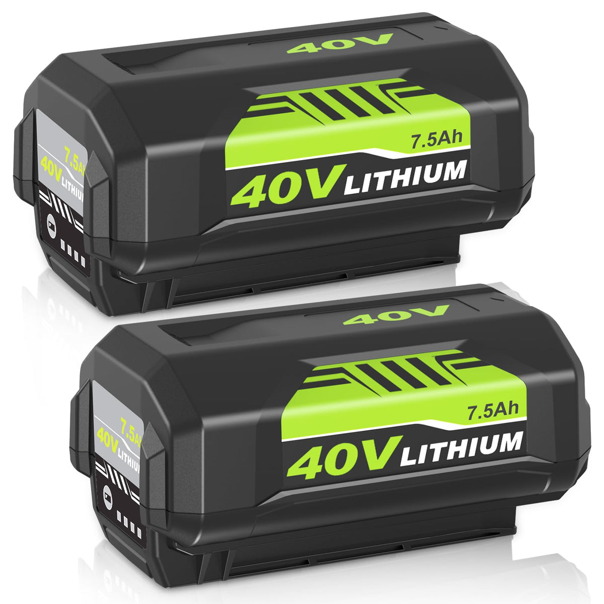 OHYES BAT OP4026 7500mAh front view for extended Ryobi 40V runtime.