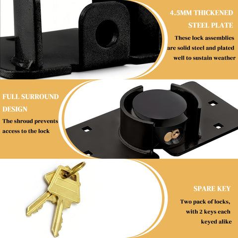 OIHYA hasp assembly shown for easy mounting and maximum strength.