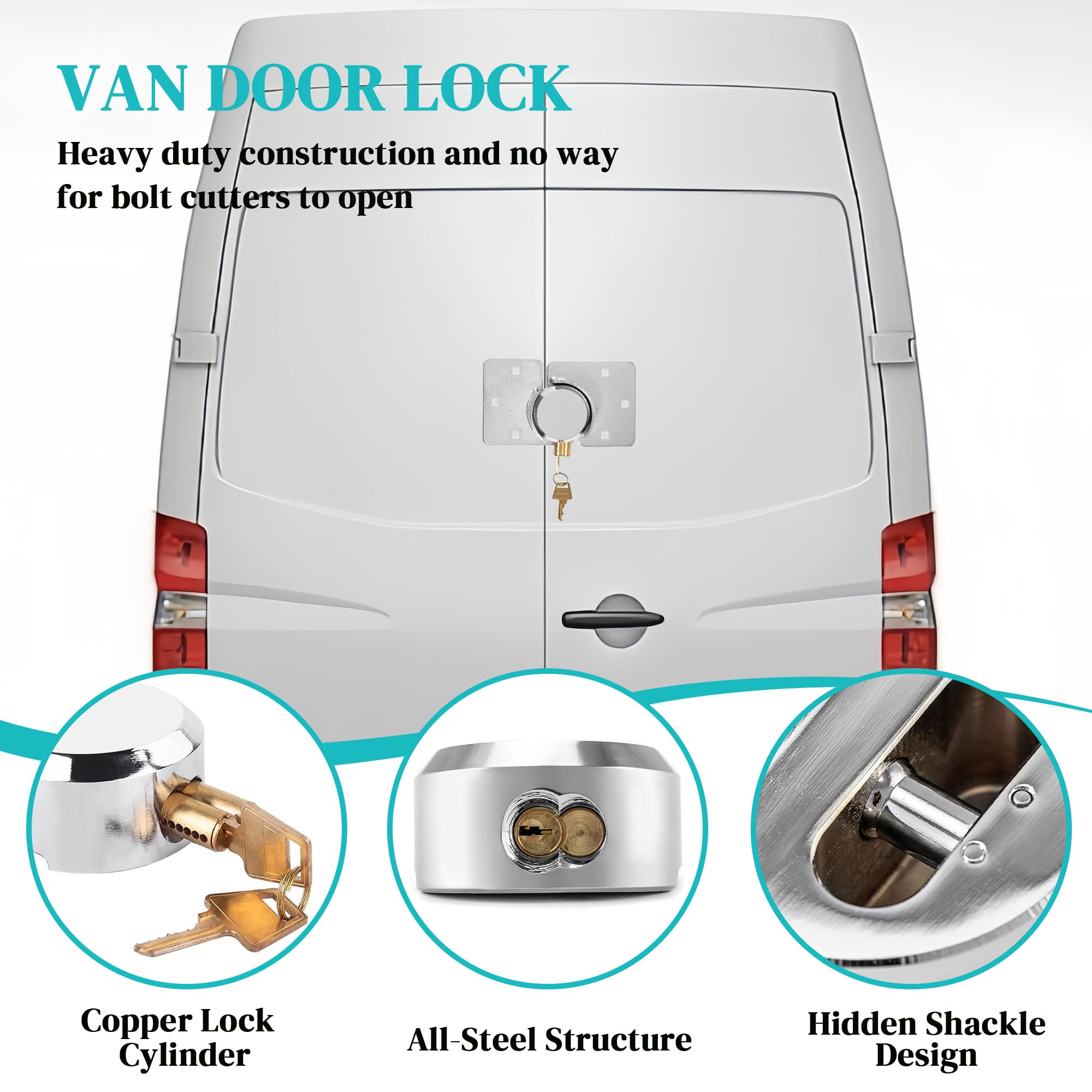 OIHYA hidden shackle padlock with reinforced steel for better security.