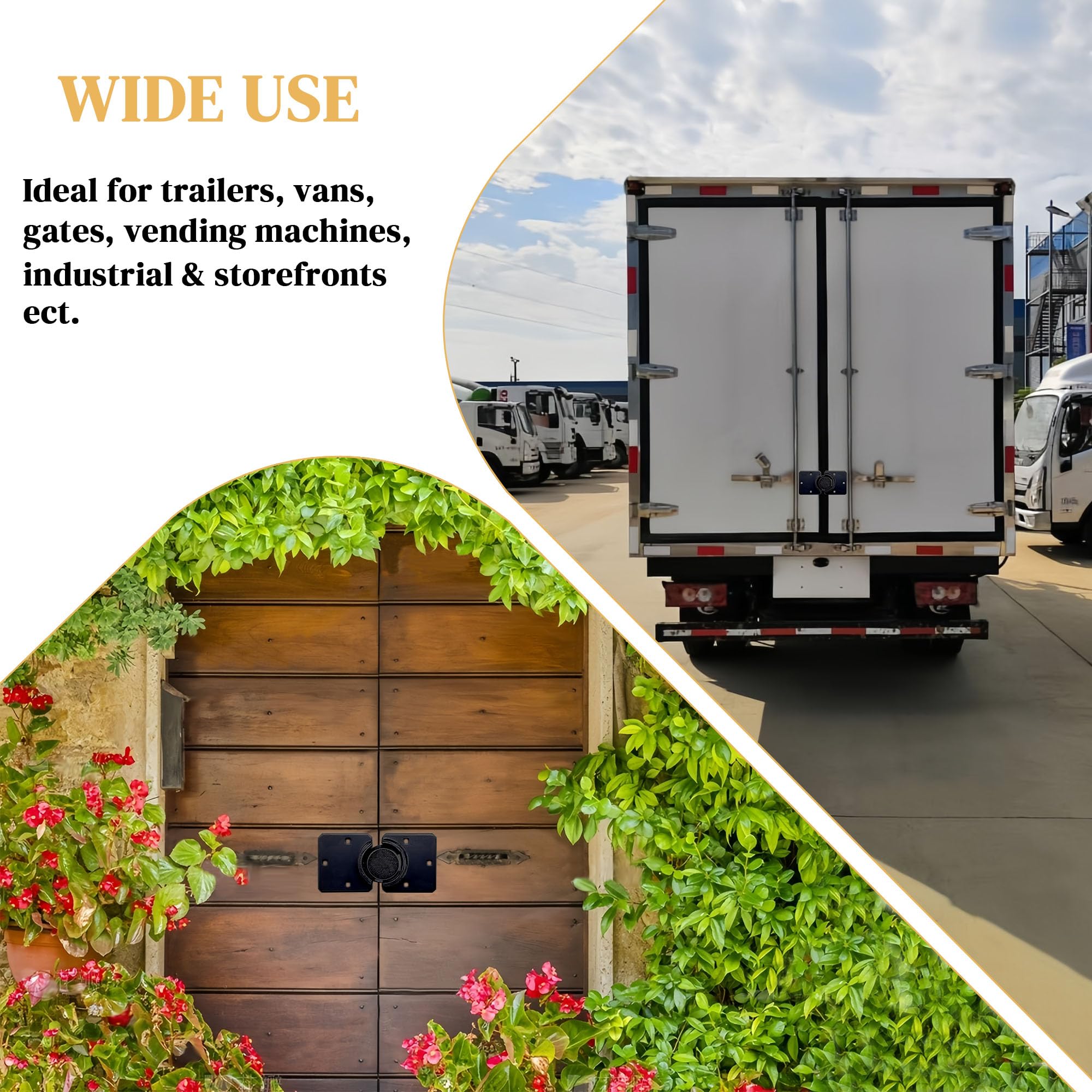 OIHYA keys and mounting hardware included simplify securing two doors.